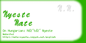 nyeste mate business card